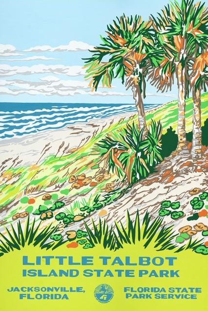 Kathy Stark, 
Little Talbot Island State Park, 
Acrylic and Gouache on Panel