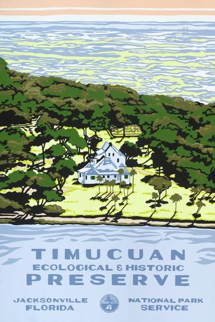 Kathy Stark, 
Timucuan Ecological & Historic State Park, 
Acrylic and Gouache on Panel