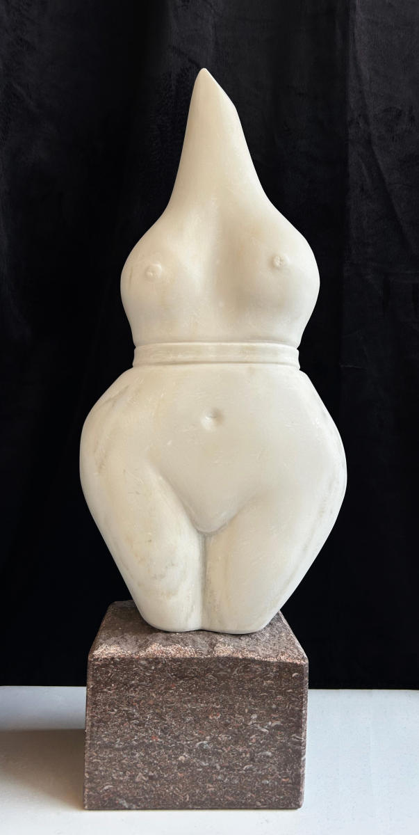 Enzo Torcoletti, 
Symmetrical Goddess,
Alabama Marble on Tennessee Marble Base