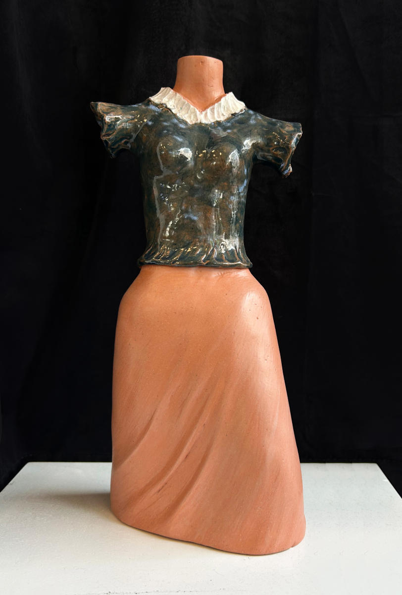 Enzo Torcoletti, 
Blue Blouse,
Glazed Terracotta