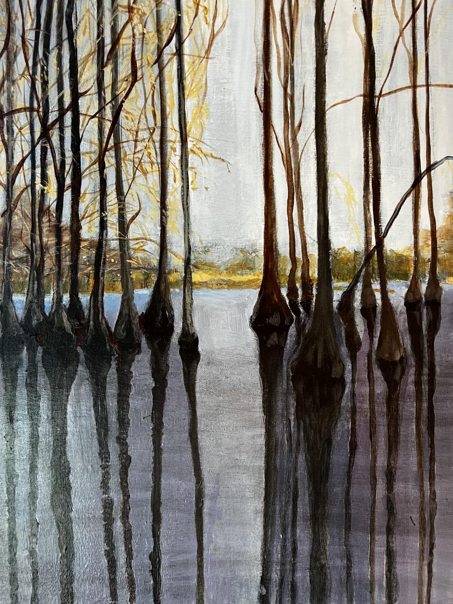 Trinita Logue,
Cypress Trees at the Suwannee River I,
Acrylic on Canvas