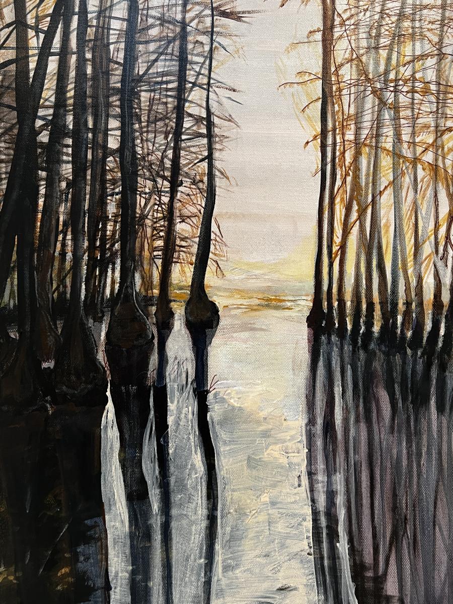 Trinita Logue,
Cypress Trees at the Suwannee River II,
Acrylic on Canvas