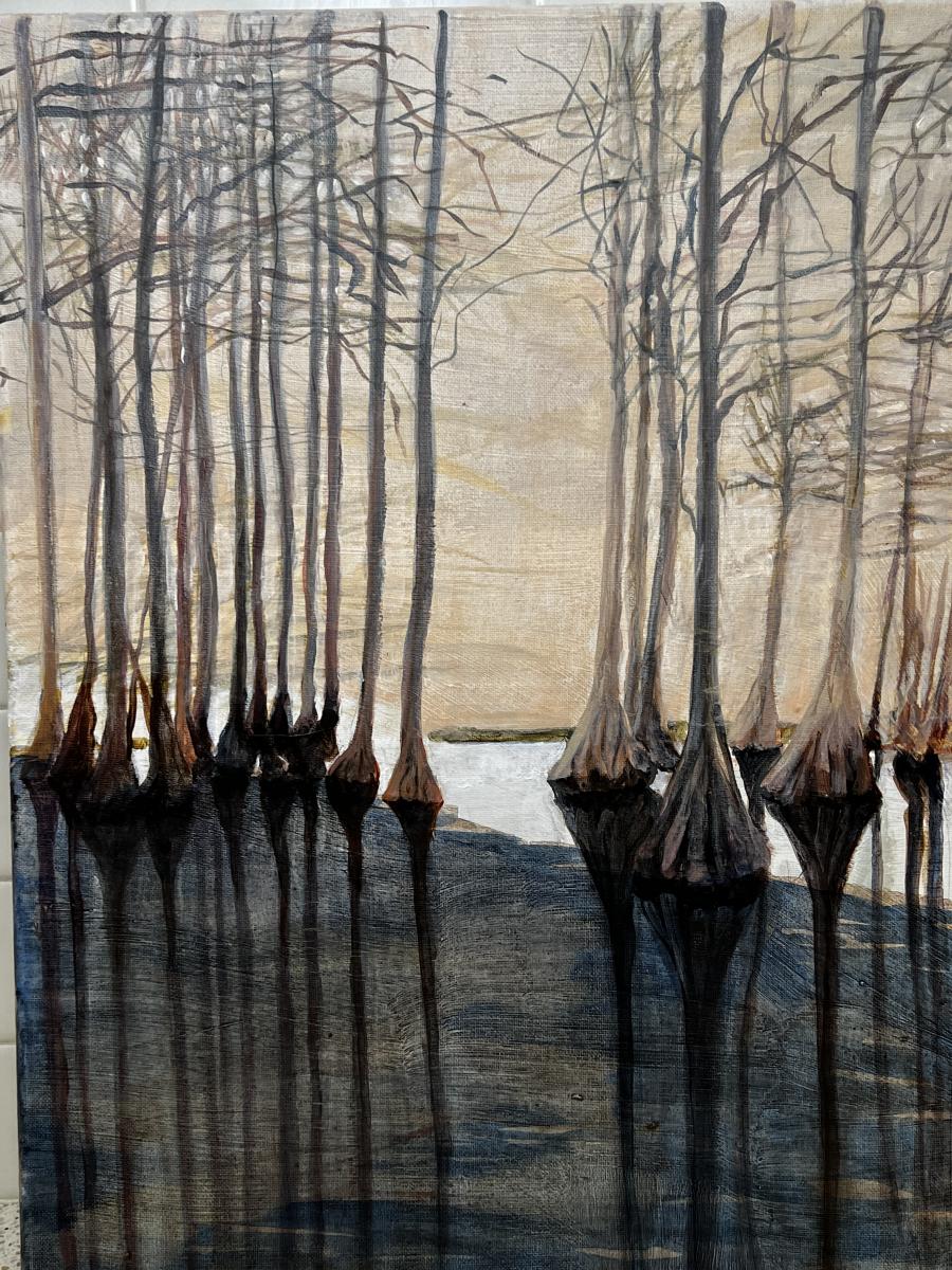 Trinita Logue,
Cypress Trees at the Suwannee River III,
Acrylic on Canvas