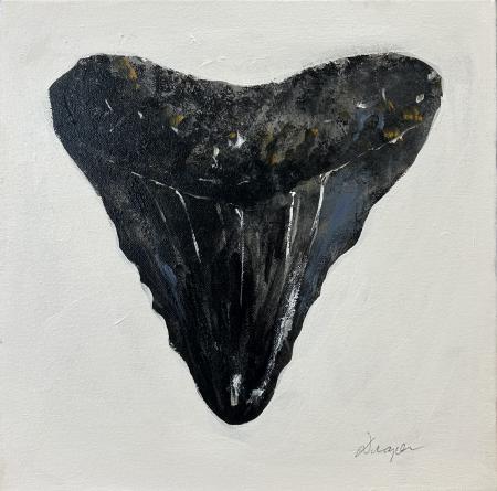 Jim Draper, 
Shark Tooth I,
Oil on Canvas